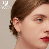 925 Silver Lightning Stud Earrings Platinum Plating Women Party Jewelry Gift