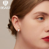 925 Silver Lightning Stud Earrings Platinum Plating Women Party Jewelry Gift