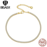 925 Silver Tennis Bracelet Zircon Chain Women Wedding Jewelry