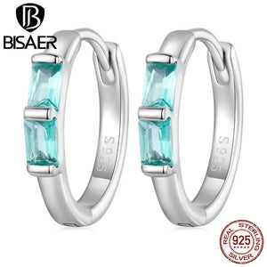 925 Silver Zircon Ear Buckles Women Earrings Fine Jewelry Anniversary Gift