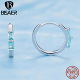925 Silver Zircon Ear Buckles Women Earrings Fine Jewelry Anniversary Gift