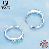 925 Silver Zircon Ear Buckles Women Earrings Fine Jewelry Anniversary Gift