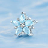 925 Silver Frozen Castle Crown Butterfly Snowflake Pendant