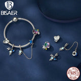 925 Silver Astronaut Moonstone Pendant Bracelet