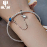 925 Silver Astronaut Moonstone Pendant Bracelet