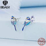 925 Silver Stud Earrings Zircon Ear Women Gift