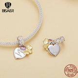 925 Silver Sunflower Dream Charm Bead Daisy Pendant Safety Chain Bracelet