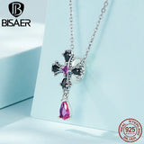 925 Silver Rose Charm Bat Pendant Gothic Cross Bead Halloween DIY Bracelet
