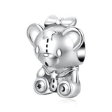 925 Sterling Silver Vintage Charms Hipster Animal Charms