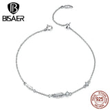925 Silver Vintage Feathers Bracelet Chain Link Platinum Plated for Women