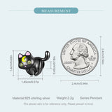 925 Silver Moon&Cat Charm Pendants Bead Halloween Party DIY Bracelet 
