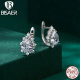 925 Silver Water-Drop Zircon Stud Earrings for Women