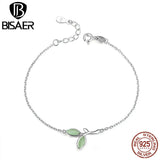 925 Sterling Silver Women Tree Leaves Chain Bracelets Sterling Silver Jewelry
