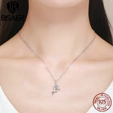 925 Silver Flower Fairy Clavicle Pendant Necklace for Women