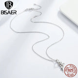 925 Silver Flower Fairy Clavicle Pendant Necklace for Women