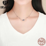 925 Silver Lucky Eyes Necklace Pendant Female Collar Jewelry Gift