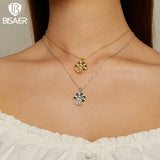 925 Silver Tree Of Life Pendant Necklace Green & Zircon Chain