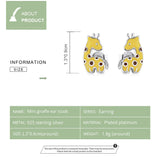 Whale Stud Earring 925 Sterling Silver Animal Delicate Earrings For Women