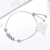925 Silver Little Daisies CZ Bracelet - Women's Silver Jewelry