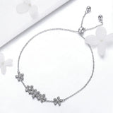 925 Silver Little Daisies CZ Bracelet - Women's Silver Jewelry