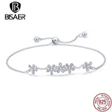 925 Silver Little Daisies CZ Bracelet - Women's Silver Jewelry