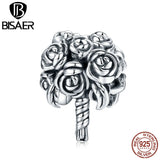 925 Sterling Silver Bridal Bouquet Flower Charm Pendant