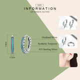 925 Silver Geometric Stud Earrings Circle Earrings Jewelry