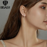 925 Silver Stars Tassel Stud Earrings EFE431