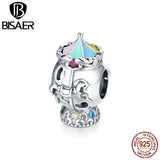 925 Silver Carousel Toy Charms Merry-go-round Beads