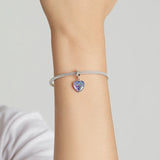 925 Sterling Silver Heart CZ Beads Pendant for Women