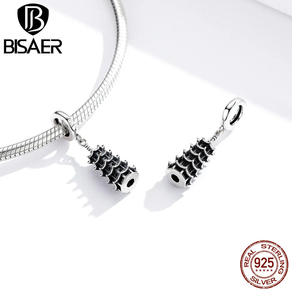 Chinese Tower Charms 925 Silver Jewelry ECC1544