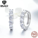 925 Silver Round Circle Stud Earrings CZ Small Earrings