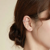 Classical 925 Sterling Silver Ear Cuff Clip Earrings For Women