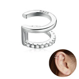Classical 925 Sterling Silver Ear Cuff Clip Earrings For Women