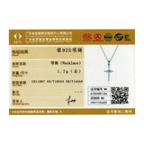 925 Silver Cross Necklace Zircon Chain Infinity Love