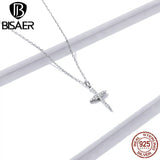 925 Silver Cross Necklace Zircon Chain Infinity Love