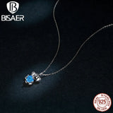Elephant Necklace 925 Sterling Silver Zircon Long Chain Link For Women