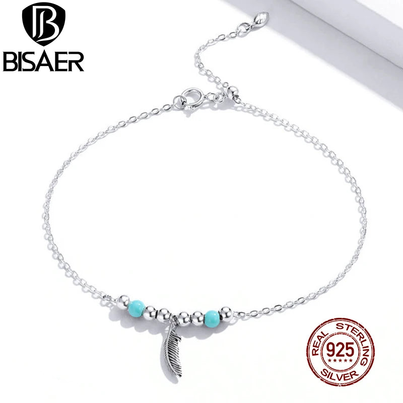925 Silver Feather Boho Bracelet Vintage Jewelry