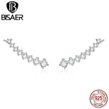 925 Silver Zircon Geometry Stars Earrings
