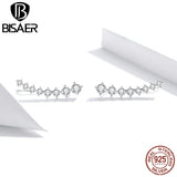 925 Silver Zircon Geometry Stars Earrings