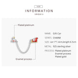 Car Safety Chain 925 Sterling Silver Christmas Beads DIY Bracelet Necklace