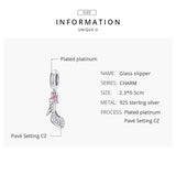 925 Silver Zircon Charms Pendant for DIY Bracelet