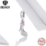 925 Silver Zircon Charms Pendant for DIY Bracelet