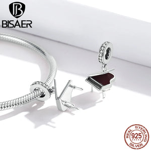 925 Silver Grand Piano Charm for Bracelet Necklace