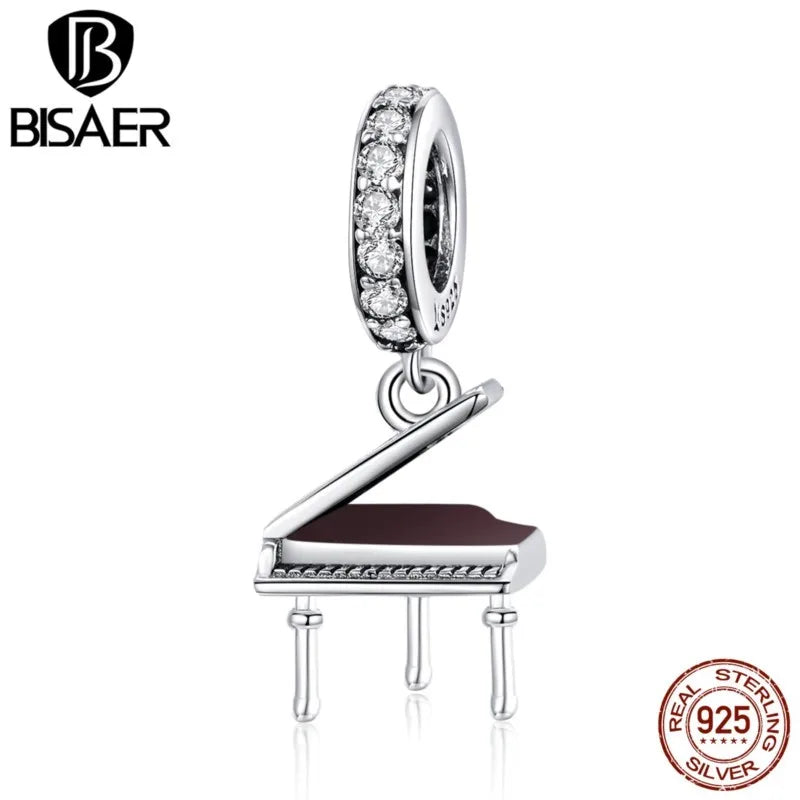 925 Silver Grand Piano Charm for Bracelet Necklace