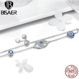 925 Silver Eye Lucky Women Bracelet Sterling Silver Jewelry Gift