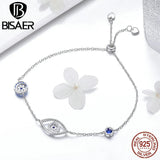 925 Silver Eye Lucky Women Bracelet Sterling Silver Jewelry Gift