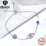 925 Silver Eye Lucky Women Bracelet Sterling Silver Jewelry Gift