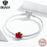 Maple Leaves Beads 925 Sterling Silver Autumn Romantic Charms