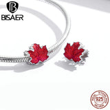 Maple Leaves Beads 925 Sterling Silver Autumn Romantic Charms